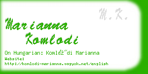marianna komlodi business card