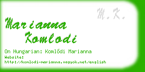 marianna komlodi business card